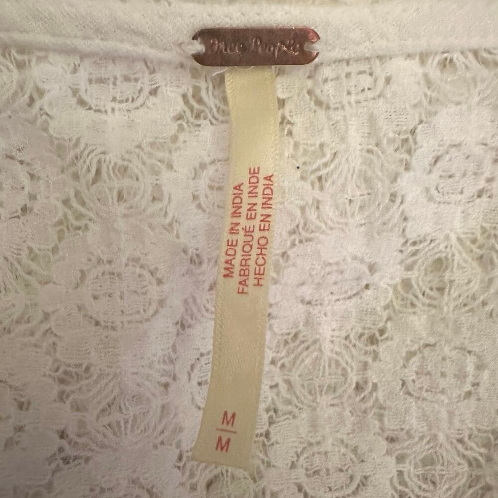 Free People Ethereal Bohemian Cottage Bring The Romance Maxi Dress White Medium - Picture 11 of 13